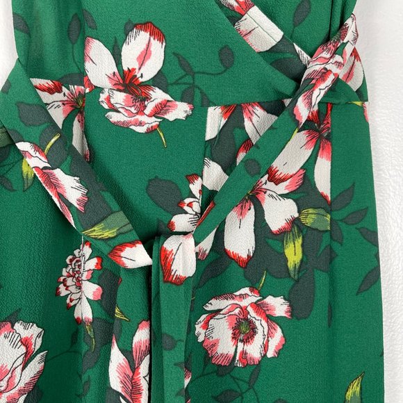 Contemporary Green Floral Jumpsuit Medium - Picture 4 of 5